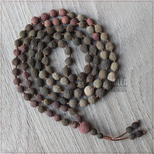 108 bead rose petal knotted mala