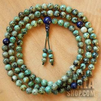 african turquoise mala beads