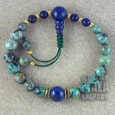 african turquoise mala bracelet
