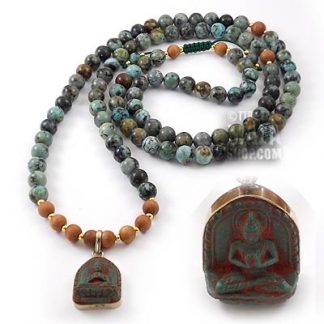 african turquoise yoga beads
