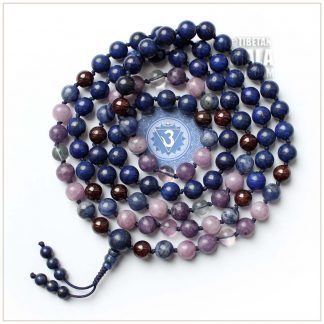 ajna third eye chakra knotted mala beads