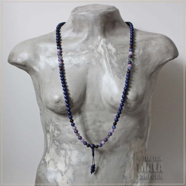 ajna third eye chakra mala necklace