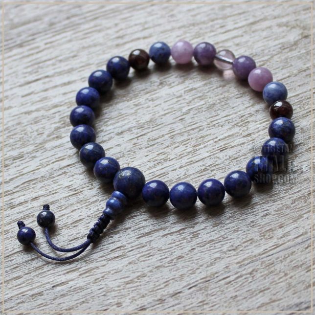 ajna third eye chakra wrist mala bracelet