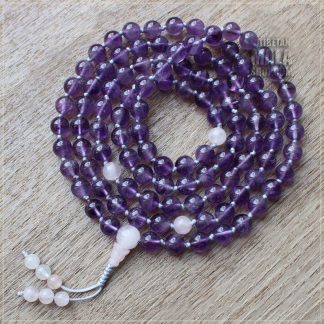 amethyst knotted malas