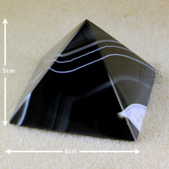 black agate pyramid size