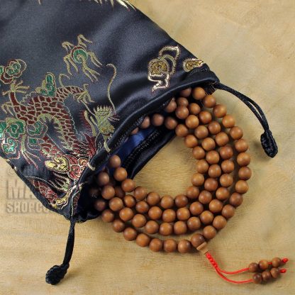 black dragon mala beads bag