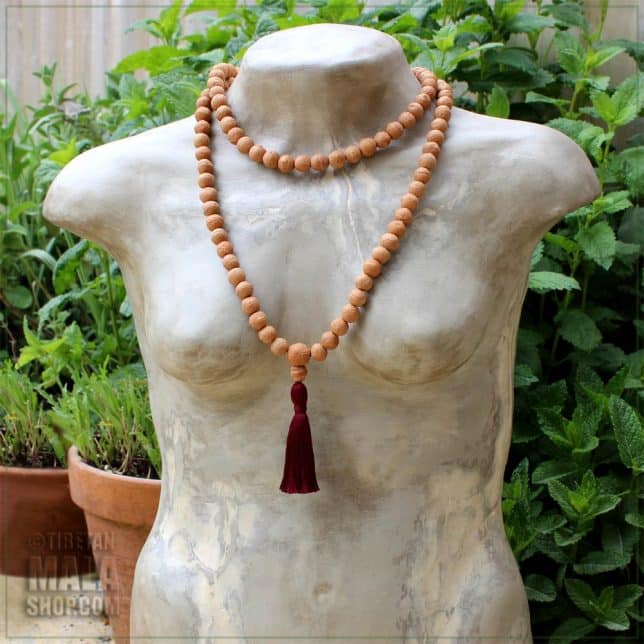 108 bodhi mala necklace with cotton tassel