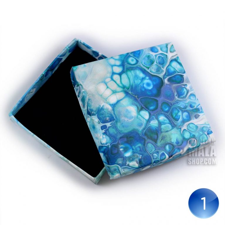 Blue Art Box for your Buddhist Mala Beads