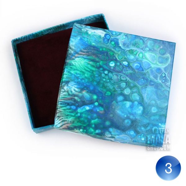 Blue Art Box for your Buddhist Mala Beads