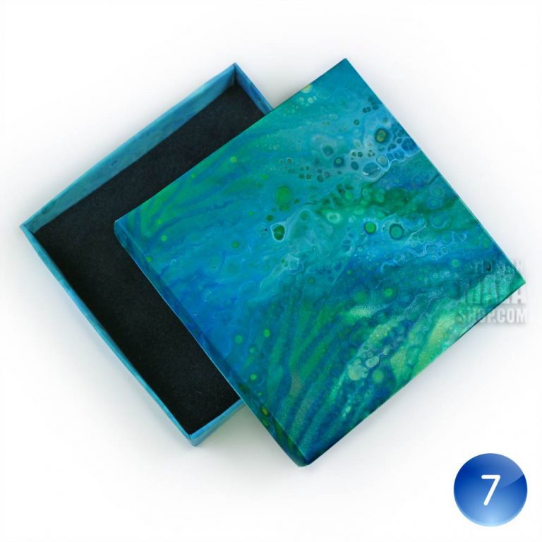 Blue Art Box for your Buddhist Mala Beads