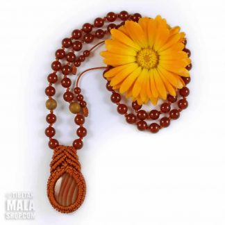 carnelian knotted necklace