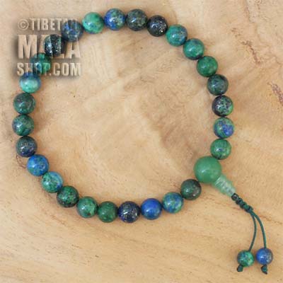 chrysocolla wrist mala beads