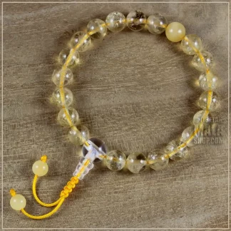 citrine wrist mala beads