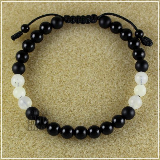 black white bracelet mini bead