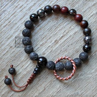 earth resonance tensor ring mala bracelet with earth grounding beads