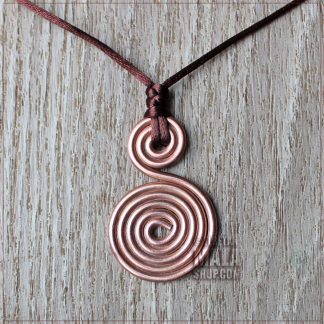 empowerment spiral copper pendant