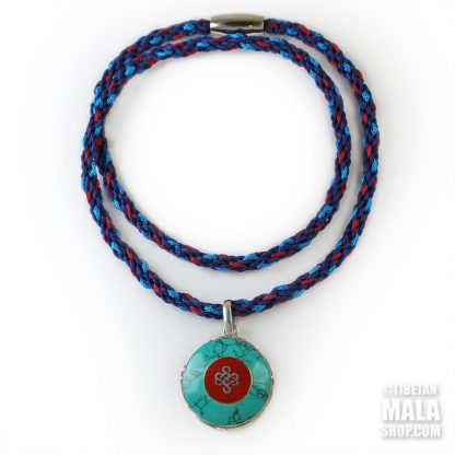endless knot kumihimo necklace