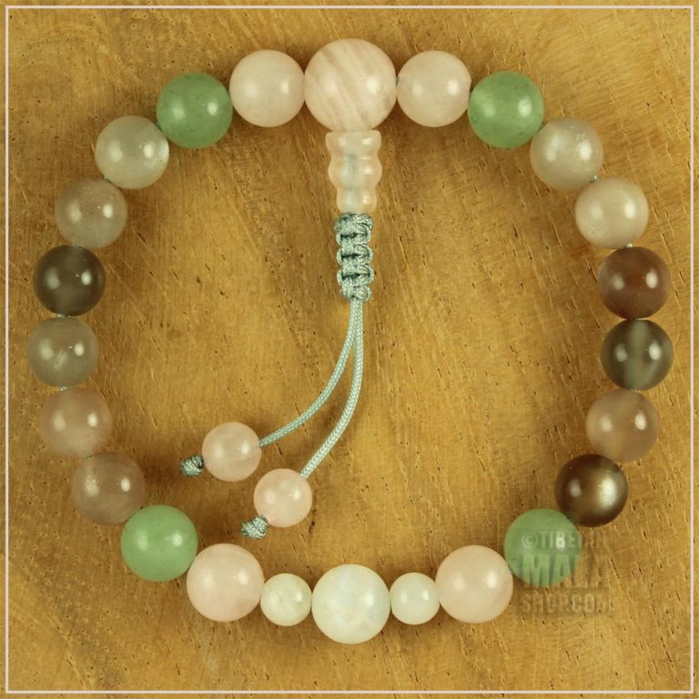 Fertility Mala Bracelet Buddhist Wrist Mala, Mala Beads Bracelet