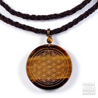 flower of life kumihimo necklace