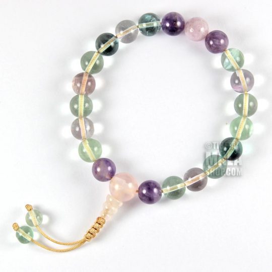 fluorite wrist mala beads