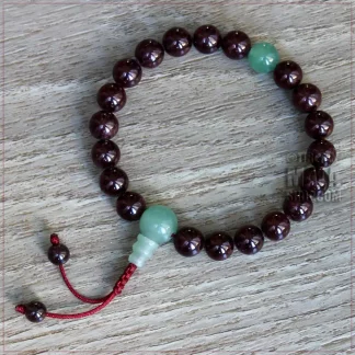 garnet wrist mala