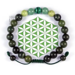 green beaded bracelet