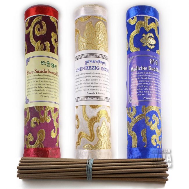 incense in brocade box