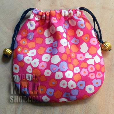 mala beads bag pink floral