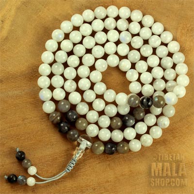 moonstone mala prayer beads