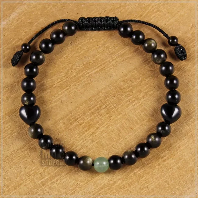 obsidian heart bracelet