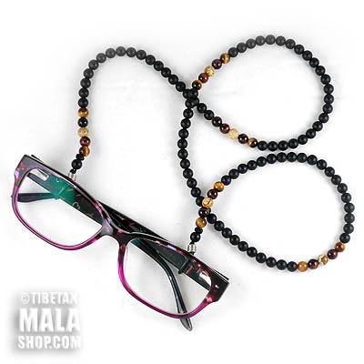 matte onyx glasses chain