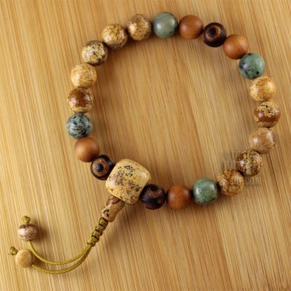 picture jasper wrist mala beads
