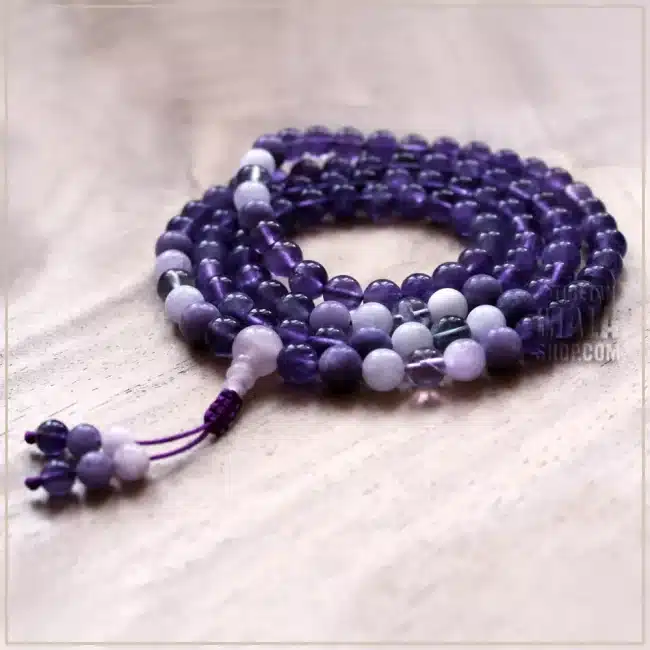 purple mala beads