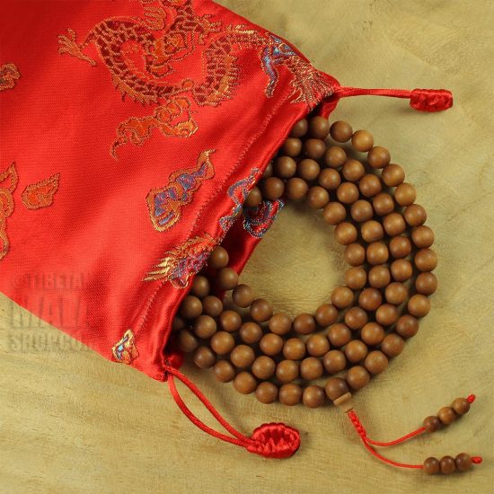 red dragon mala beads bag