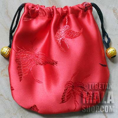 red butterfly mala bag