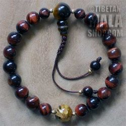 red tigers eye wrist yoga beads