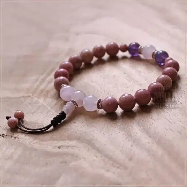 rhodonite mala beads bracelet