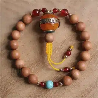 sandalwood wrist yoga beads