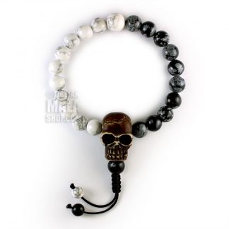 skull wrist mala bead