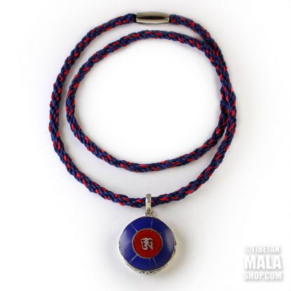 tibetan om lapis necklace