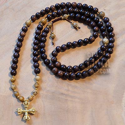 tiger ebony yoga beads