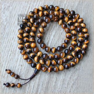 tigers eye mala beads