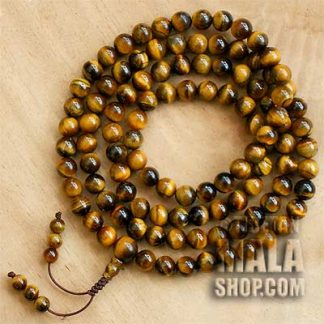 tigers eye mala beads