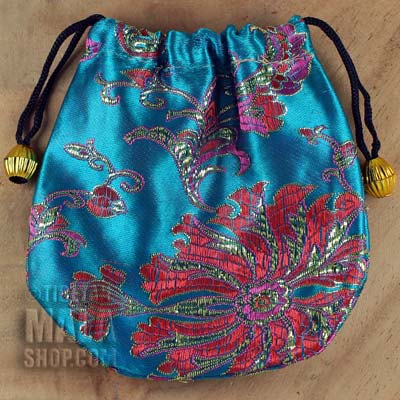 turquoise brocade gift bag