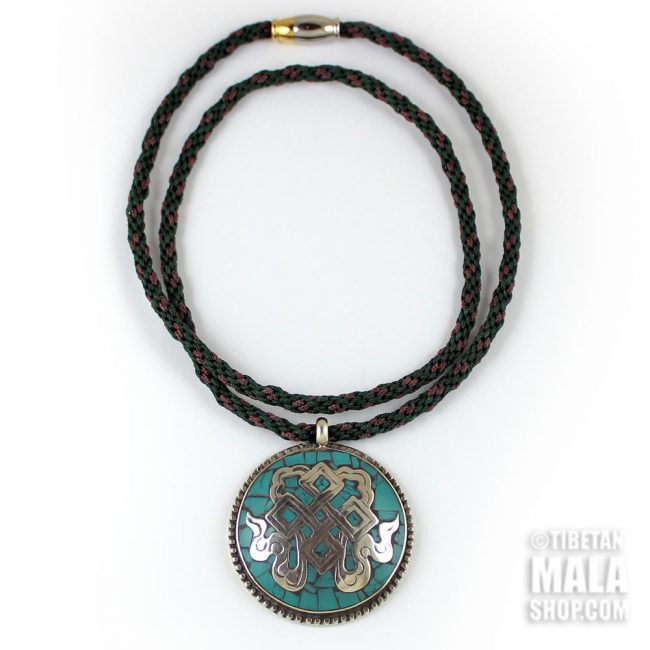 turquoise endless knot necklace