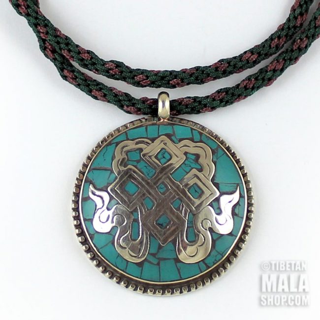 turquoise endless knot pendant