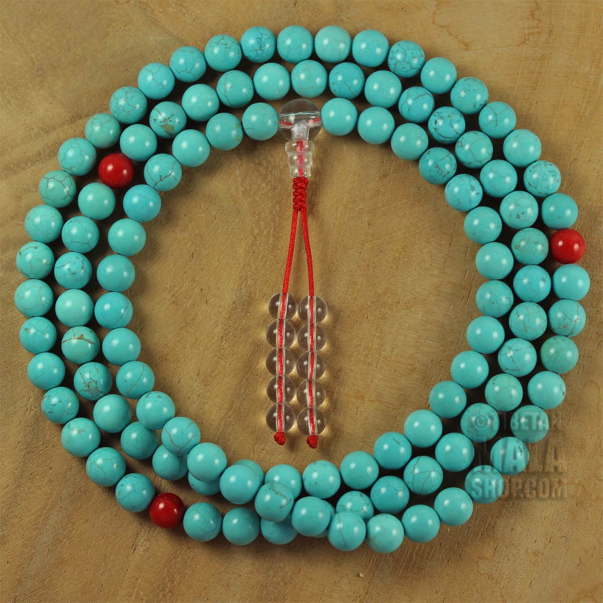 Tibet tibetan turquoise buddhist buddha prayer bead mala bracelet Dzi eye NR 
