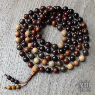 wood song knotted mala