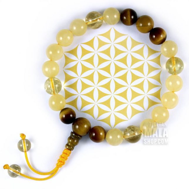 yellow wrist mala