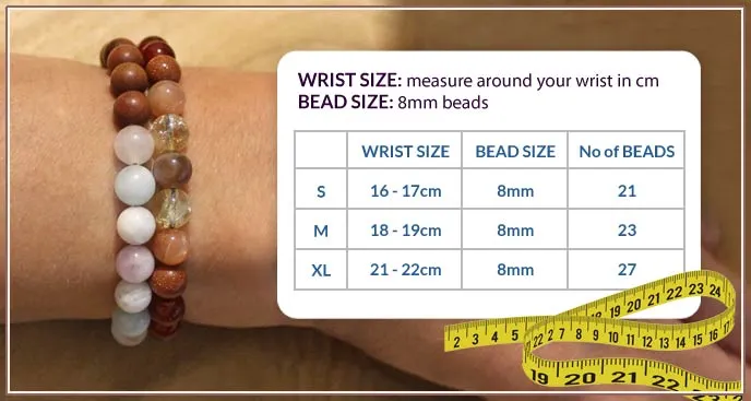 8mm Bead Bracelet Size Chart